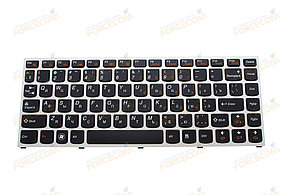 Клавиатура для ноутбука Lenovo IdeaPad U460, RU, серая рамка, черная, фото 2
