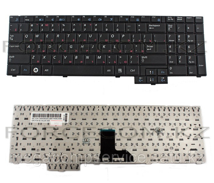 Клавиатура для ноутбука Samsung R517/ R523/ R528/ R530/ P580/ R620, RU, черная