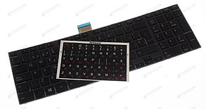 Клавиатура для ноутбука Toshiba Satellite L850, ENG, черная, наклейки в комплекте, фото 2