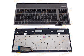 Клавиатура для ноутбука Asus G55, RU, серая рамка, черная