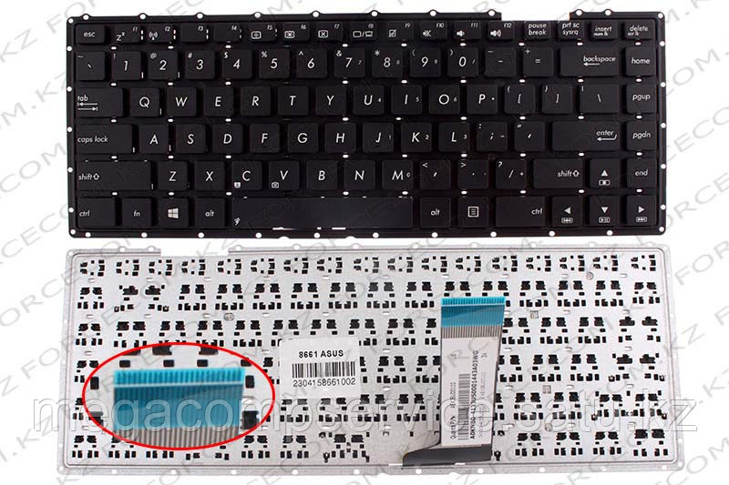 Клавиатура для ноутбука Asus X451, ENG, черная