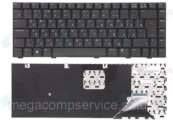 Клавиатура для ноутбука Asus A8/ W3/ F8H/ X80, RU, черная, фото 2