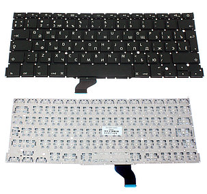 Клавиатура для ноутбука Apple MacBook PRO A1502, RU, большой Enter, для подсветки, черная, фото 2