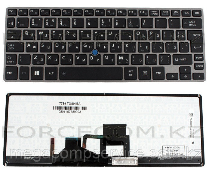 Клавиатура для ноутбука Toshiba Portege Z30, RU, серая