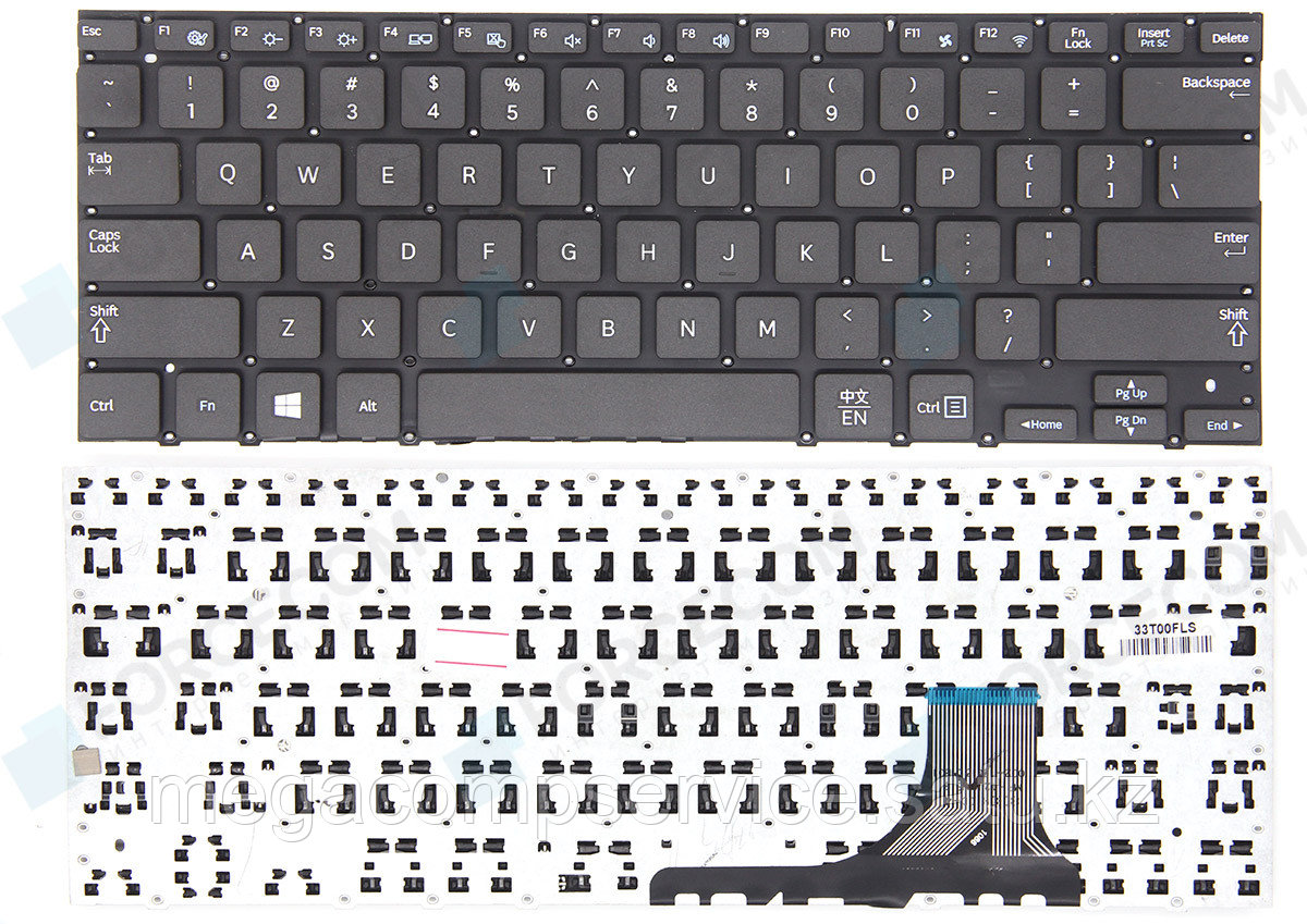 Клавиатура для ноутбука Samsung NP530U3B/ NP530U3C/ NP535U3C, ENG, черная