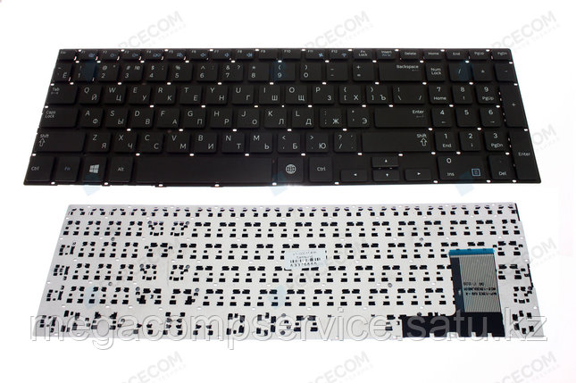 Клавиатура для ноутбука Samsung NP450R5/ NP450R5V, NP370R5V, NP510R5E, RU, без рамки, черная, фото 2