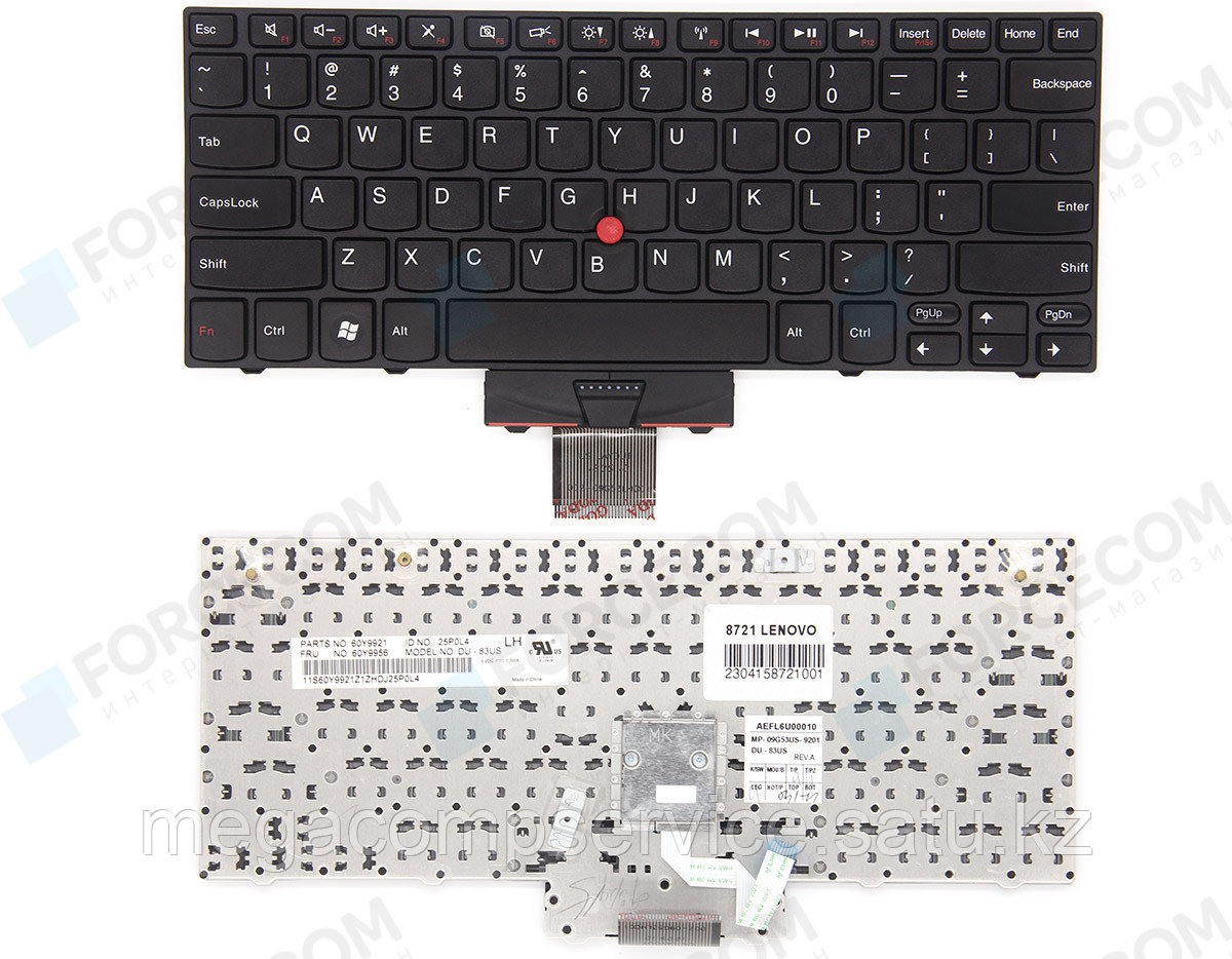 Клавиатура для ноутбука Lenovo Thinkpad Edge E10, тензометрический джойстик, ENG, черная