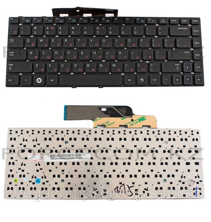 Клавиатура для ноутбука Samsung 300E4A/ 300V4A, 300 series 14", RU, черная