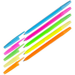Ручка шариковая Стамм "Оптима" синяя, 0,7 мм., корпус neon, ассорти