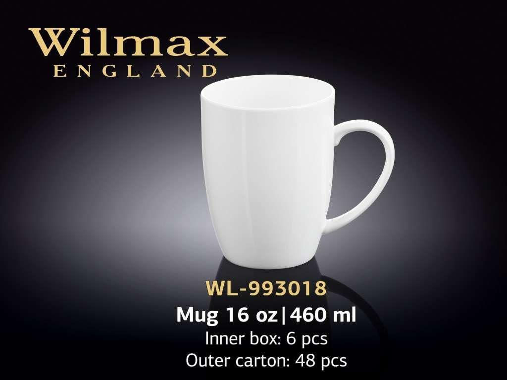 Кружка "Wilmax", 460 мл., фарфор, белая