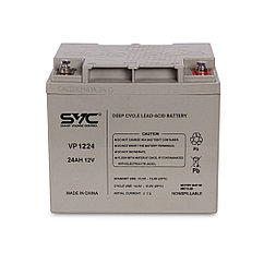 Батарея, SVC, Свинцово-кислотная VP1224 12В 24 Ач, Размер в мм.: 165*125*175