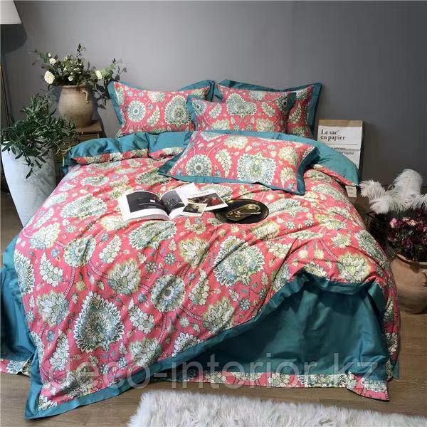 Комплект постельного белья из египетского хлопка с растительным принтом - фото 1 - id-p94020470