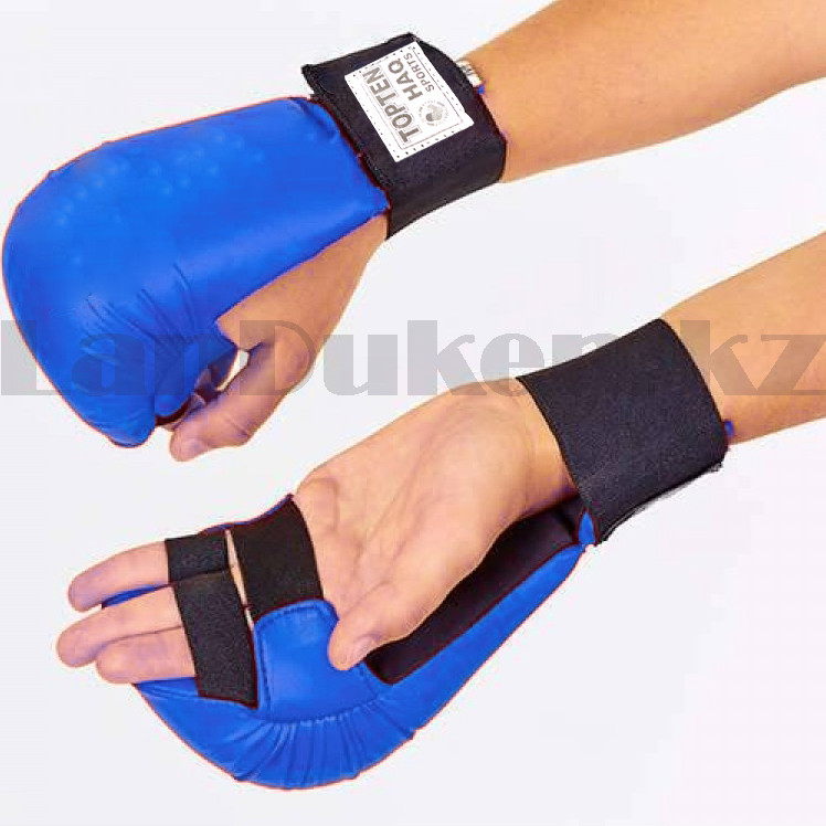 Перчатки для каратэ Top ten синие размер М - фото 7 - id-p94848940