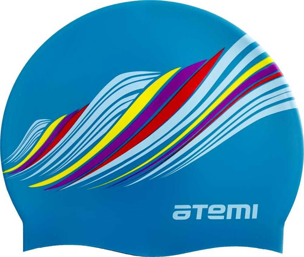 Шапочка для плавания Atemi, силикон, голубая (узор), PSC417 - фото 1 - id-p94856167