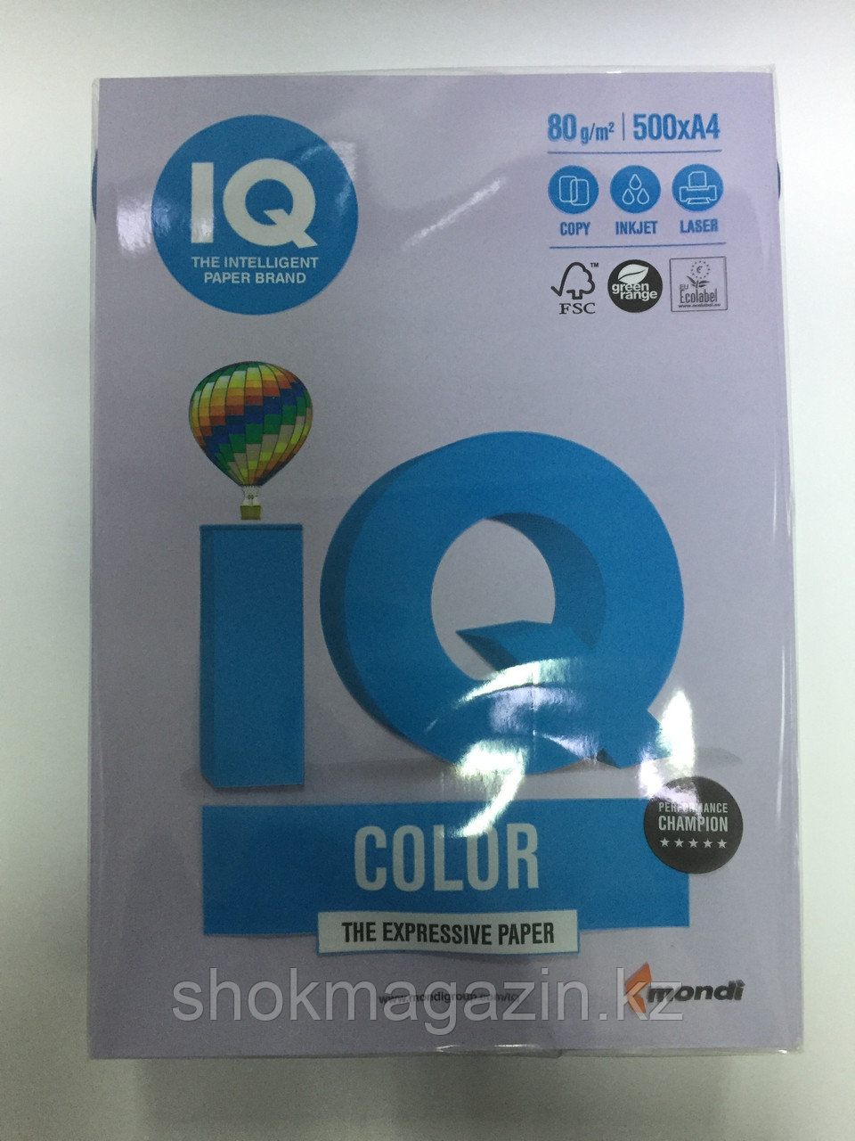 Бумага ксероксная  "IQ COLOR" бледно-лиловая, А4, 500л, 80г