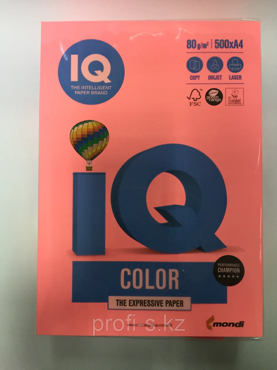 Бумага ксероксная неон розовая "IQ COLOR" А4, 500л, 80г