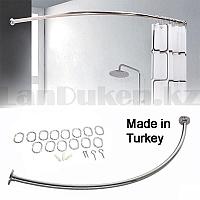 Карниз для ванной овальный металлический 120x120 см 022А хром
