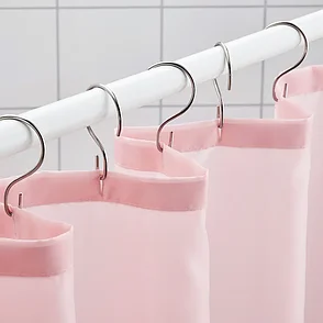 Штора для ванной ВЭННЕОН, светло-розовый 180x200 см ИКЕА IKEA, фото 2