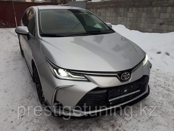 Сплиттер (губа) под передний бампер на Toyota Corolla 2019-21 - фото 4 - id-p94896141