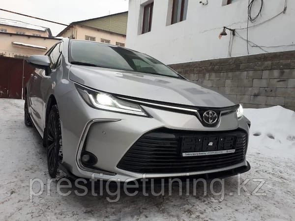 Сплиттер (губа) под передний бампер на Toyota Corolla 2019-21 - фото 2 - id-p94896141