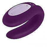Satisfyer Double Joy с управлением через приложение, фиолетовый вибратор для пар (Помятая коробка), фото 4