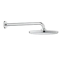 Верхний душ GROHE Tempesta 250, круглый + Душевой кронштейн 380 мм, хром (26663000)