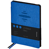 Ежедневник недатир. A5, 136л., кожзам, Berlingo "Color Zone", черн. срез, с резинкой, синий, фото 1
