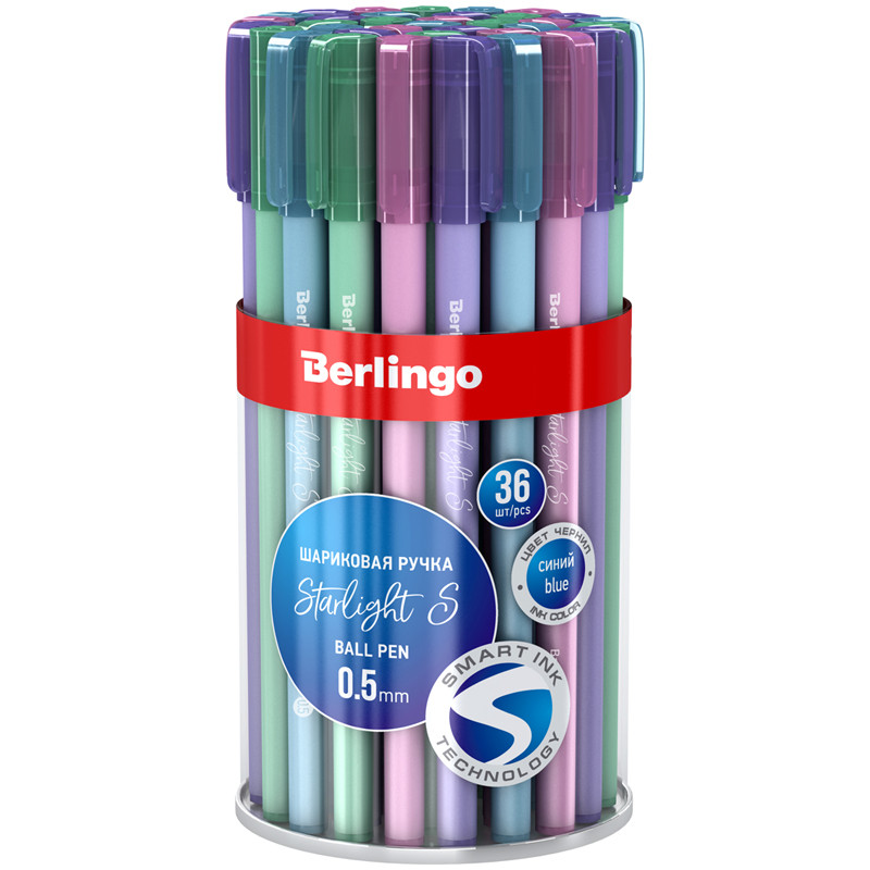 Ручка шариковая Berlingo "Starlight S" синяя, 0,5мм, корпус ассорти пастель - фото 2 - id-p94907633