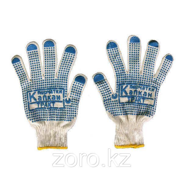 Перчатки рабочие х/б синтетические ПВХ трикотажные Капкан хозяйственные ...