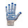 Перчатки рабочие х/б синтетические ПВХ трикотажные Капкан хозяйственные вязанные. PHB3, фото 2