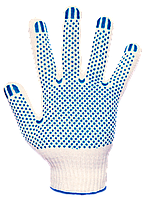 Перчатки рабочие х/б синтетические ПВХ трикотажные хозяйственные вязанные. Капкан-2, фото 1