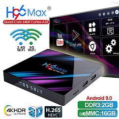 ТВ Бокс H96 Max, 2GB ОЗУ, 16 GB HDD. Android 10.0