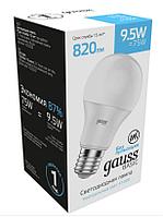 Лампа Gauss Basic A60 9,5W 820lm 4100K E27 LED 1/10/50