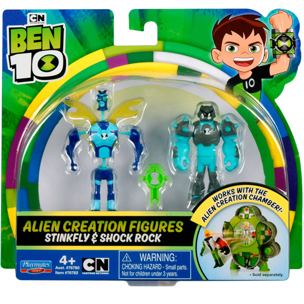 Ben 10 -76782 Набор из 2 разборных фигурок и ключа (Жук и Шок Рок)