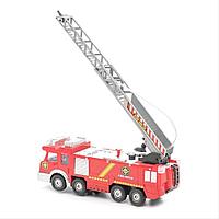 Big Motors SY732 Пожарная машина с лестницей,  звук, свет, удар-разворот, брызгается водой