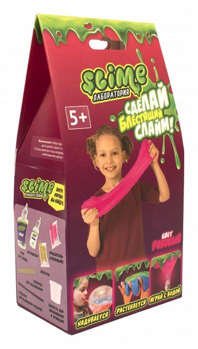 Малый набор для девочек Slime SS100-2 "Лаборатория",розовый, 100 гр.