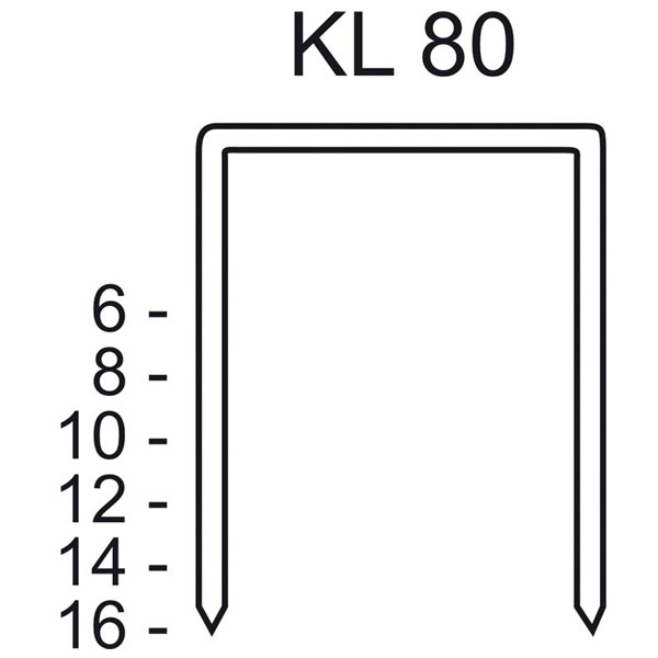 Скобы тип KL 80/16 CNK/3000