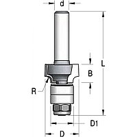 Фреза радиусная с нижним подшипником полуштап 18x8x57x6 R2 RWB0203