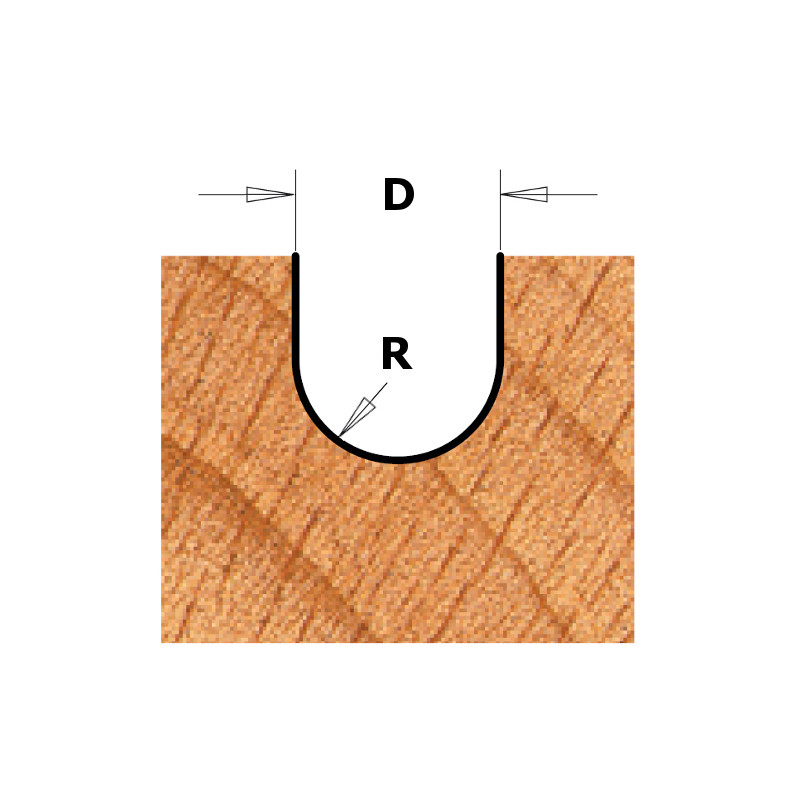 Фреза концевая CMT-contractor пазовая радиусная R=3 монолитная S=8 D=6x12,7 - фото 2 - id-p94933257