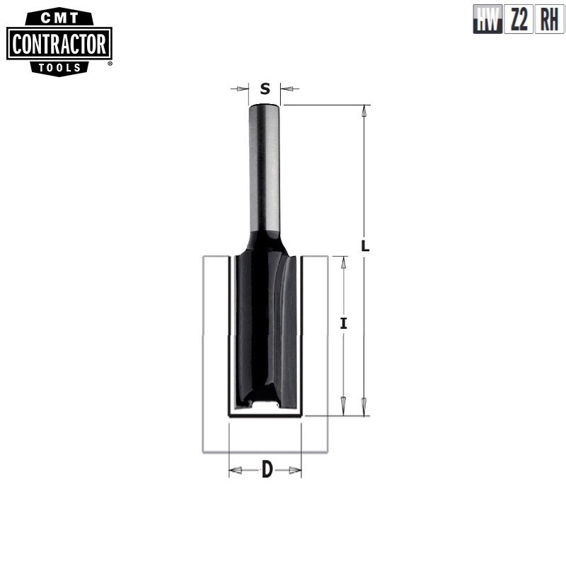 Фреза концевая CMT-contractor пазовая S=8 D=8x31,7x60 Z=2