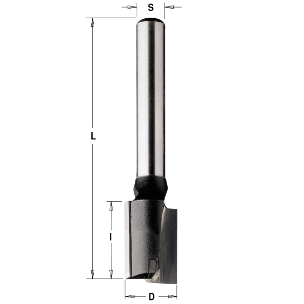 Пазовая фреза с врезным зубом Z2+1 S=8x50 D=10x40x90 RH