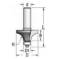 Фреза радиусная с подшипником Dimar 38.1x12.7x8 R9.5 RW12005