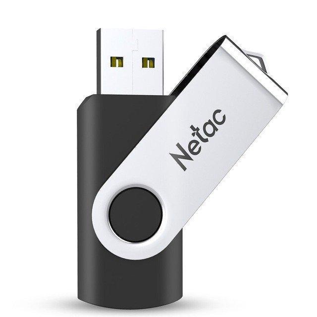 USB Флеш 128GB 3.0 Netac U505/128GB черный-серебро