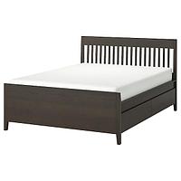 Кровать каркас с ящиками ИДАНЭС темно-коричневый Лурой 160x200 см ИКЕА, IKEA 694.065.35 Кровать каркас с ящиками ИДАНЭС темно-коричневый Лурой 160x200 см ИКЕА, IKEA