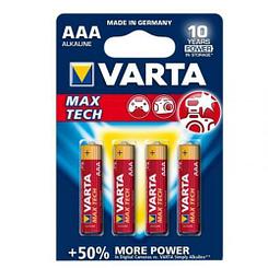 Батарейка Varta AAA Max Tech 4 шт LR03 штучно