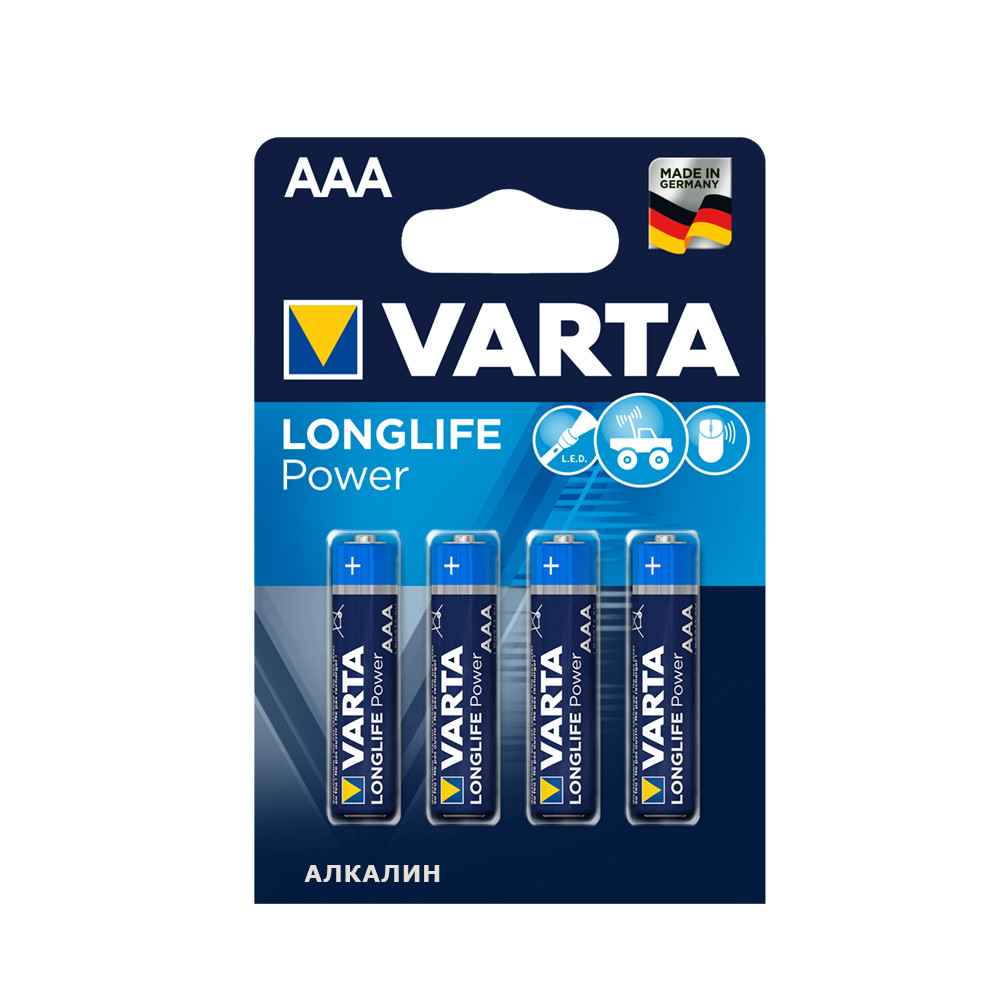 Батарейка Varta AAA High Energy 4 шт LR03 штучно