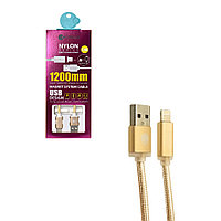 Кабель Apple lightning COTEetCI Nylon Series Magnet System Cable M11 CS2117-GD 2.4A 1.2m Gold