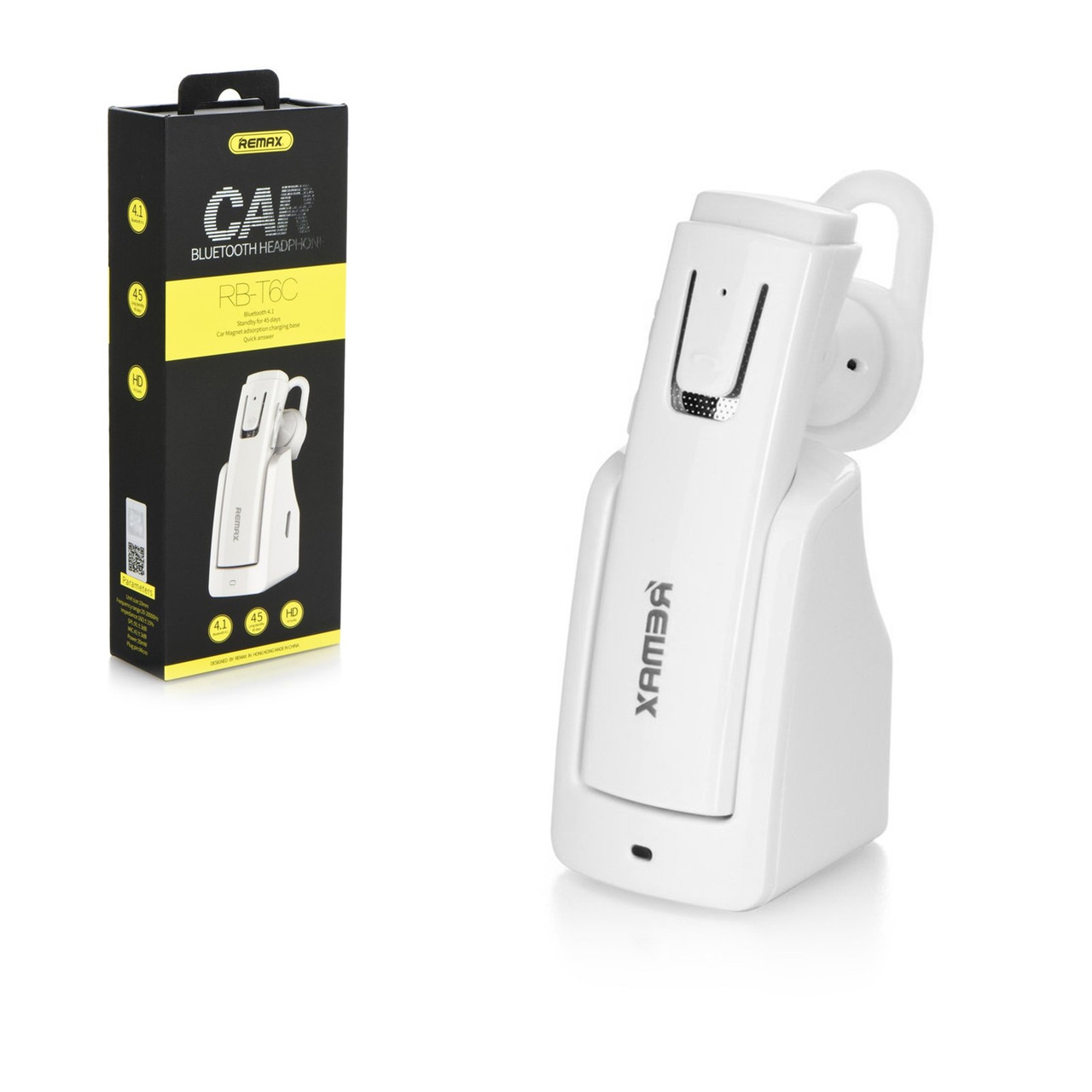 Bluetooth гарнитура Remax RB-T6C White