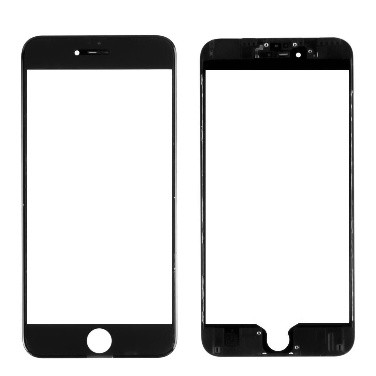 Стекло дисплей для iPhone 6S Plus (3 в 1) с рамкой и OCA пленкой, Black