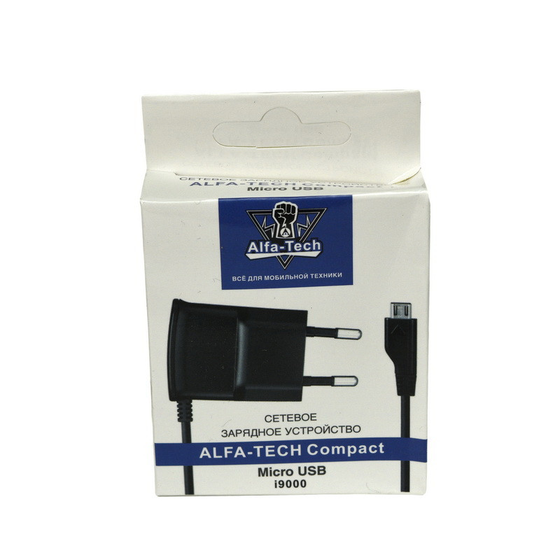 Сетевое зарядное устройство Alfa-Tech (AL) i9000 micro USB 5V-07A